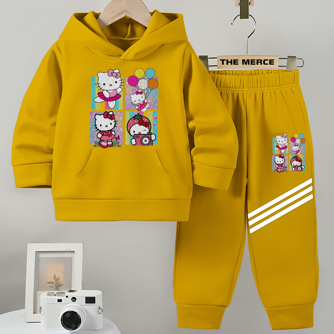 Baby/Boy Stripe Printed Winter fleece Hoodie tracksuit