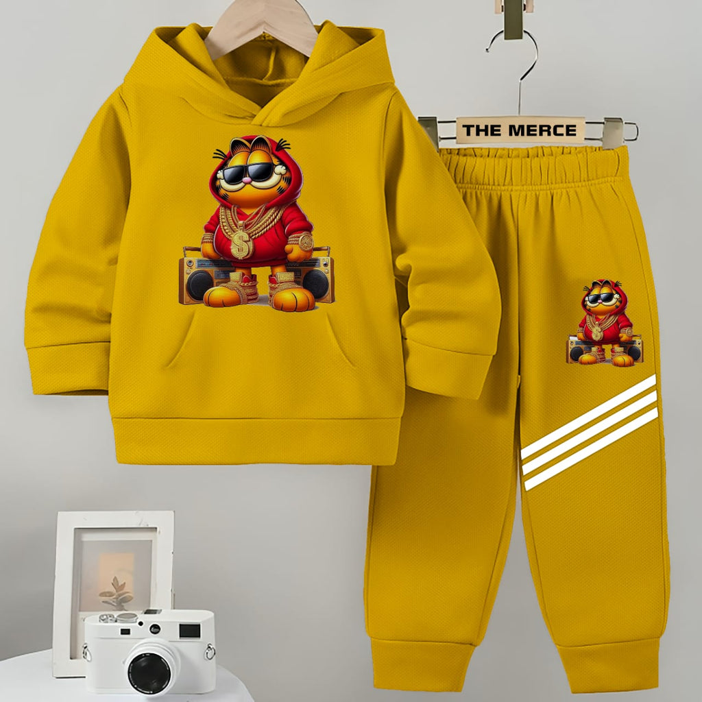 Baby/Boy Stripe Printed fleece Hoodie tracksuit DZ-01