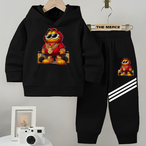 Baby/Boy Stripe Printed fleece Hoodie tracksuit DZ-01