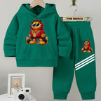 Baby/Boy Stripe Printed fleece Hoodie tracksuit DZ-01