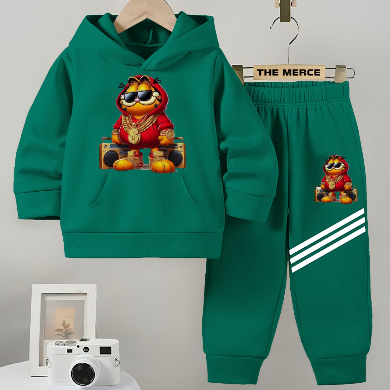 Baby/Boy Stripe Printed fleece Hoodie tracksuit DZ-01