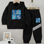 Baby/Boy Stripe Printed fleece Hoodie tracksuit DZ-02