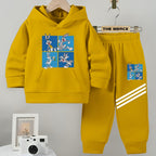 Baby/Boy Stripe Printed fleece Hoodie tracksuit DZ-02