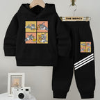 Baby/Boy Stripe Printed fleece Hoodie tracksuit DZ-03