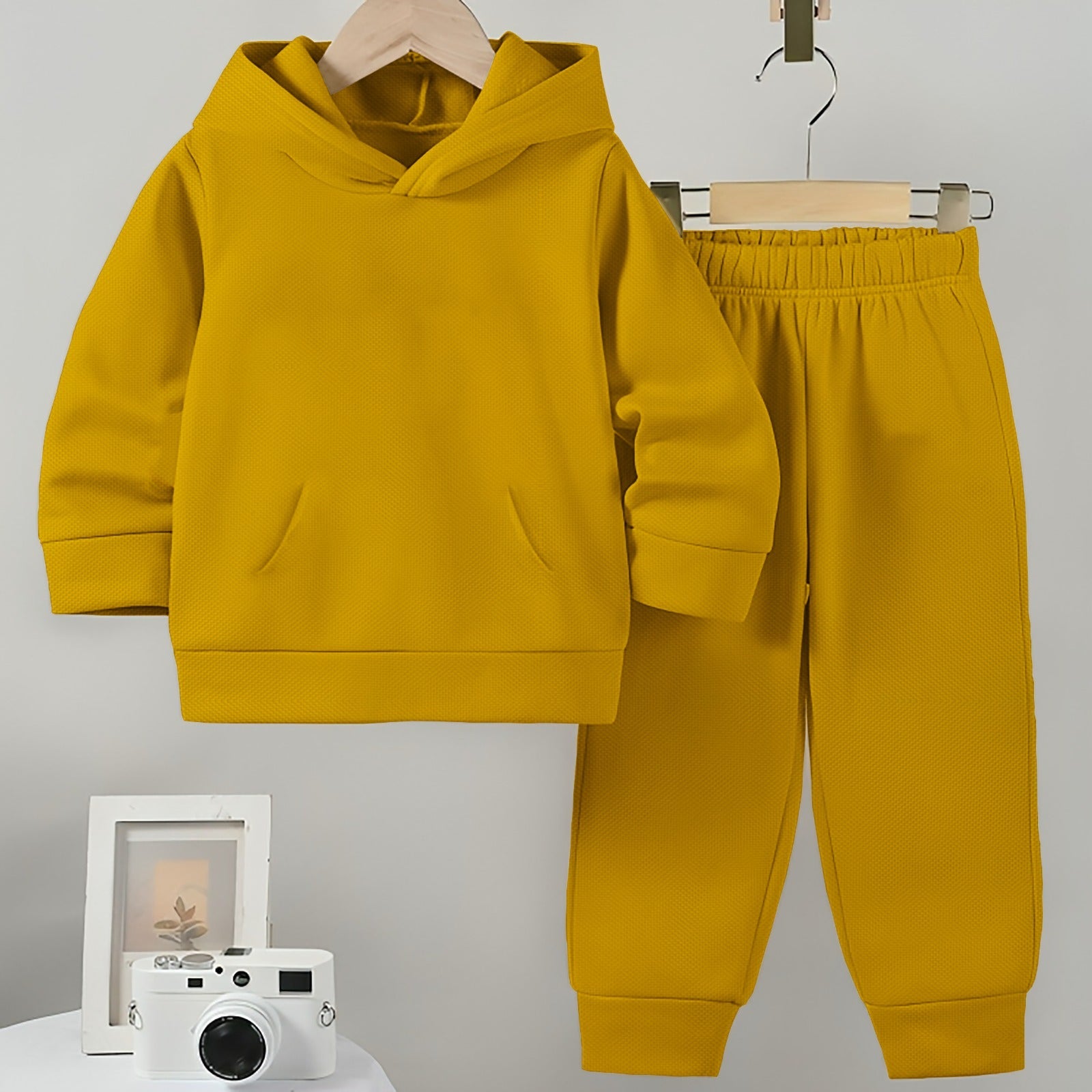 Baby/Boy Stripe Simple Fleece Hoodie Tracksuit