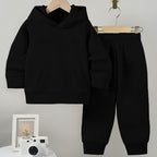 Baby/Boy Stripe Simple Fleece Hoodie Tracksuit