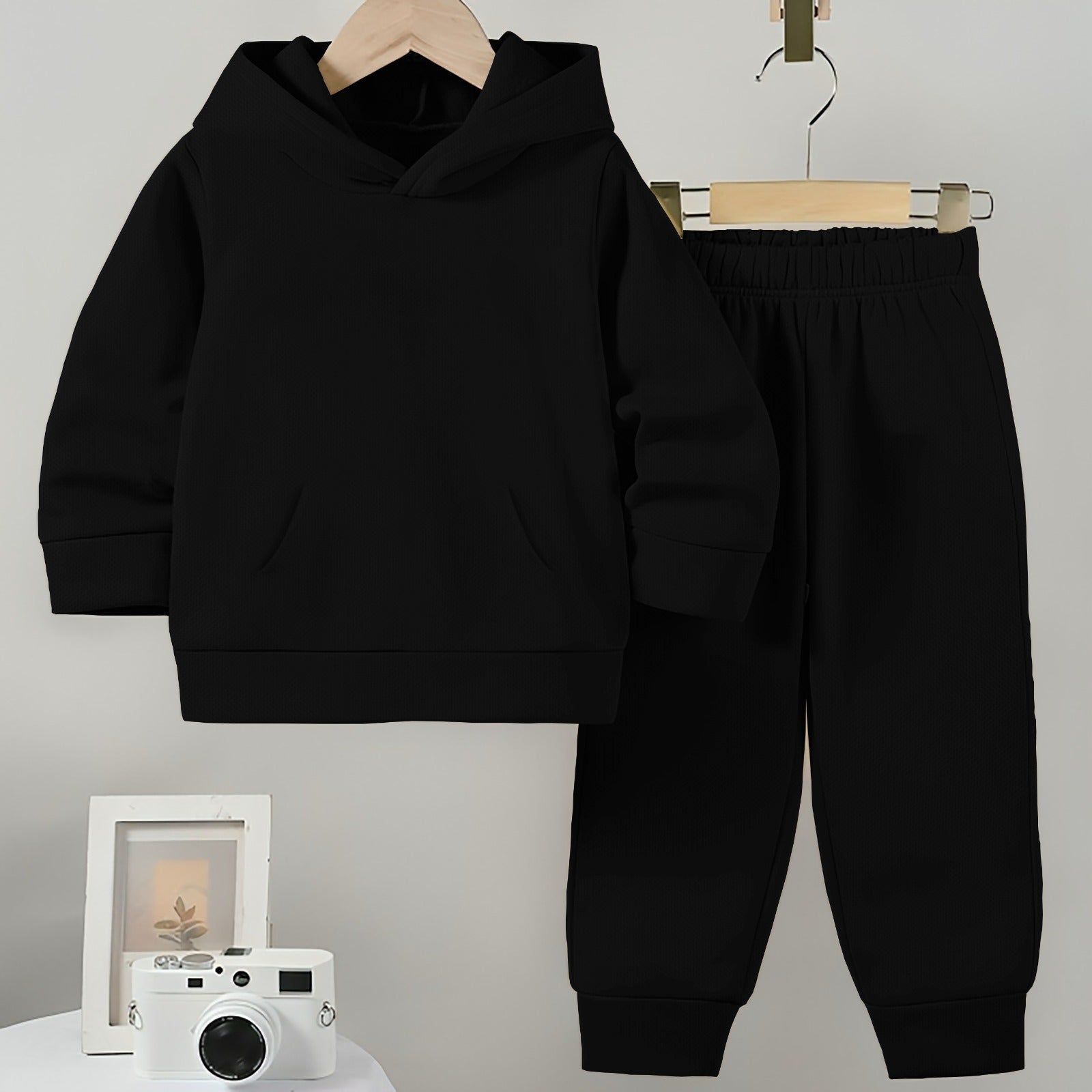 Baby/Boy Stripe Simple Fleece Hoodie Tracksuit