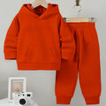 Baby/Boy Stripe Simple Fleece Hoodie Tracksuit