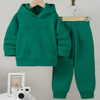 Baby/Boy Stripe Simple Fleece Hoodie Tracksuit