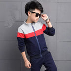 Winter Kids Zipper Pannel Tracksuit