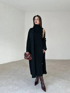 2 pieces winter wear ribbed & Fleece long Upper style Suit For Women
