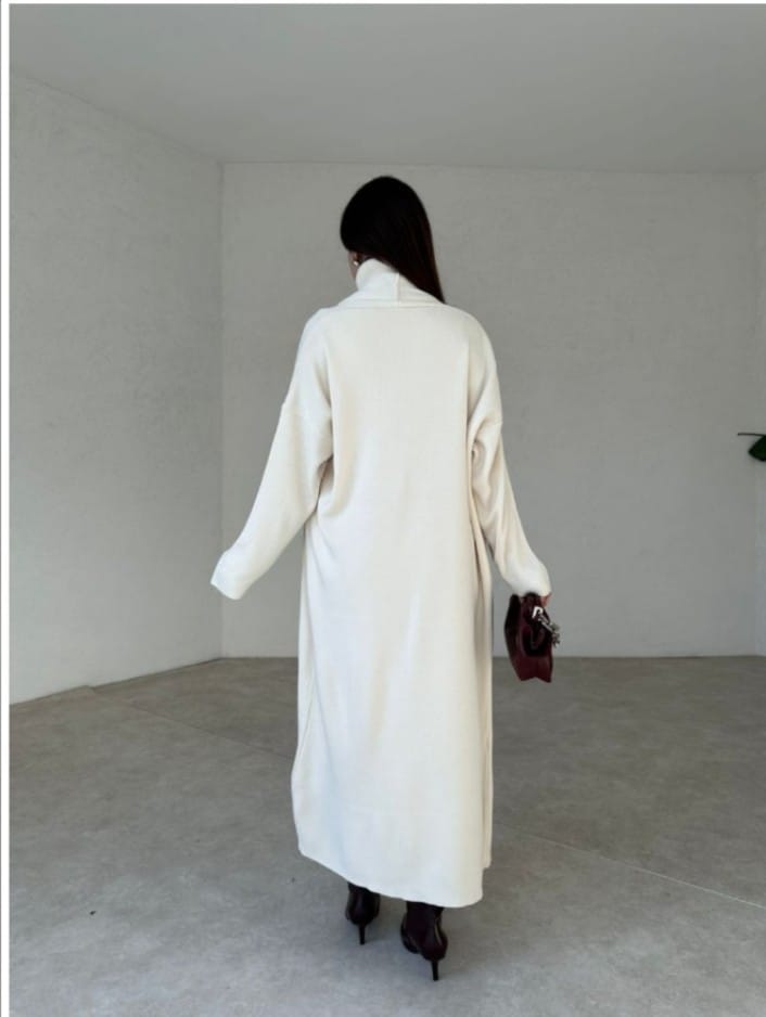2 pieces winter wear ribbed & Fleece long Upper style Suit For Women