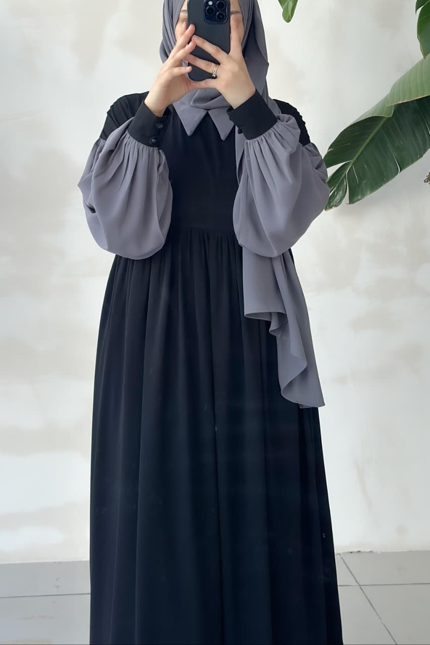 Collar Abaya Only – Premium Georgette | Elegant Daily Wear Abaya
