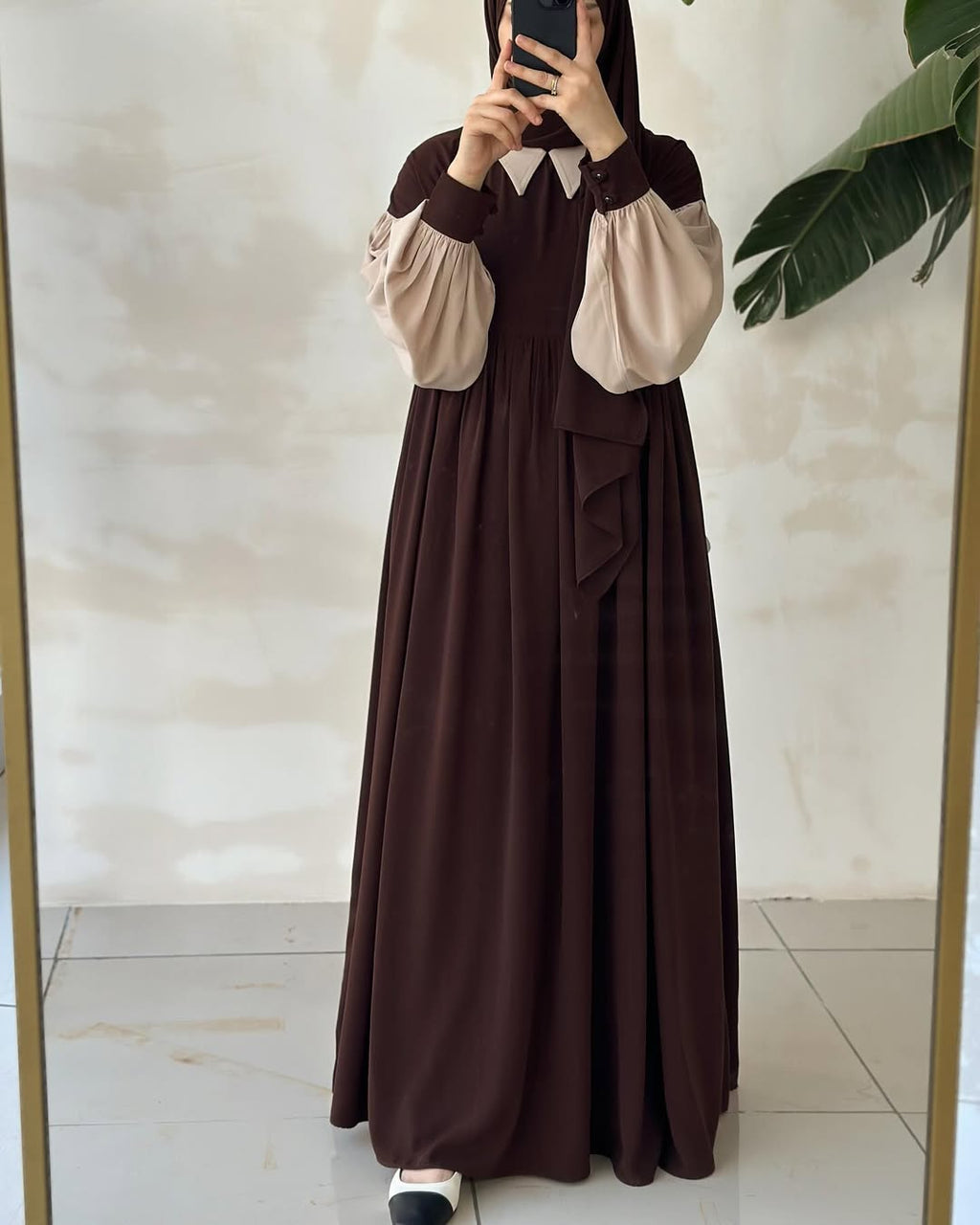 Collar Abaya Only – Premium Georgette | Elegant Daily Wear Abaya