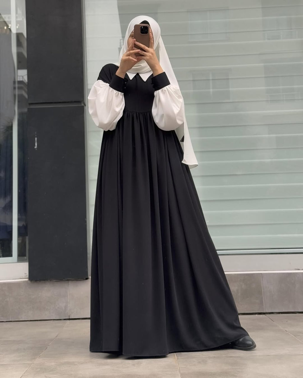 Collar Abaya Only – Premium Georgette | Elegant Daily Wear Abaya