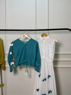 Bow-Detail 2-Piece Set | Sleeveless Maxi Dress + Cropped Top