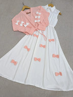 Bow-Detail 2-Piece Set | Sleeveless Maxi Dress + Cropped Top