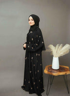 Bow Motif Black Abaya - Raim Collection