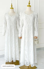 Elegant Floral Lace Full-Length Maxi Dress