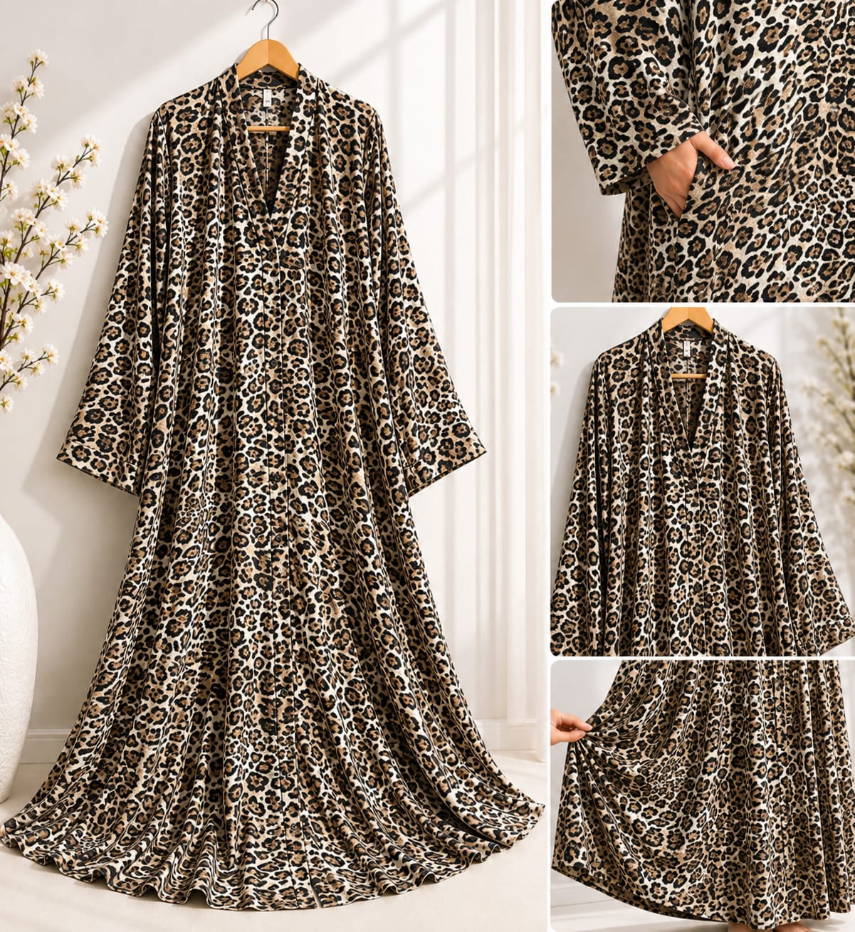 Printed Flared Maxi Dress with Dupatta Set – Luxury Modest Wear