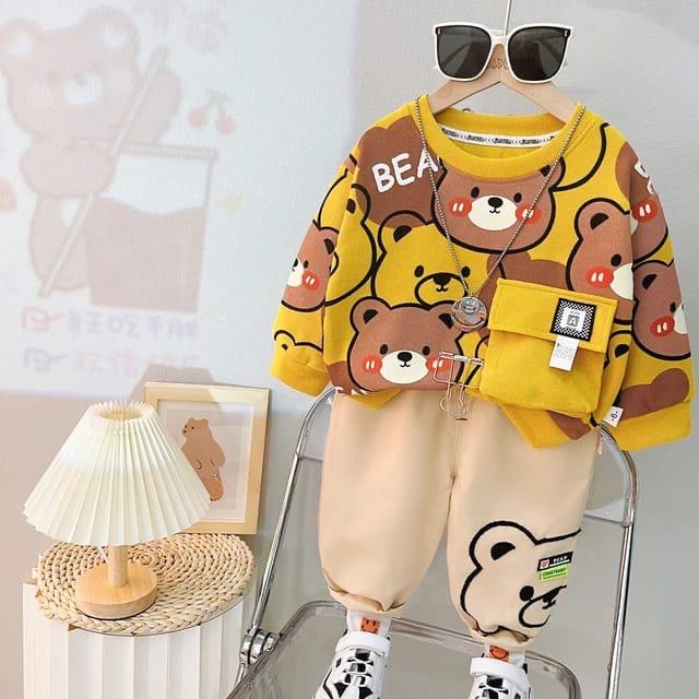Bunny Bear Kids Sweatshirt & Pant - Yellow