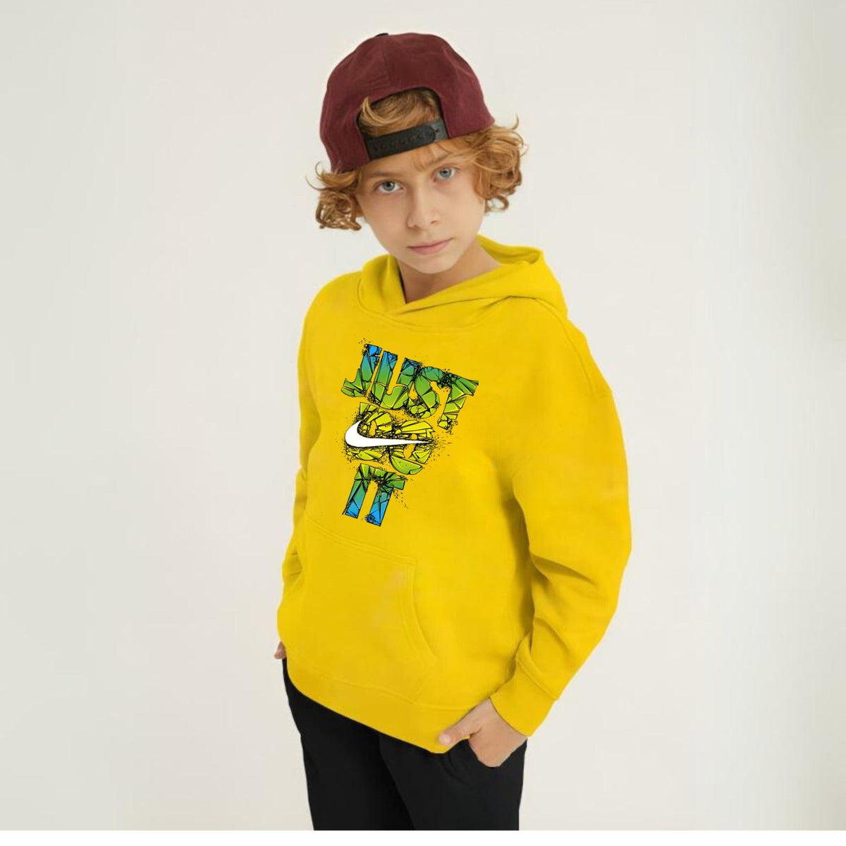 Kids Winter Hoodie Set | Just do it Printed