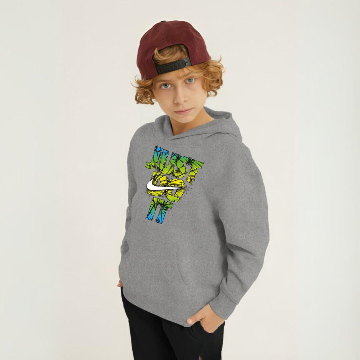 Kids Winter Hoodie Set | Just do it Printed