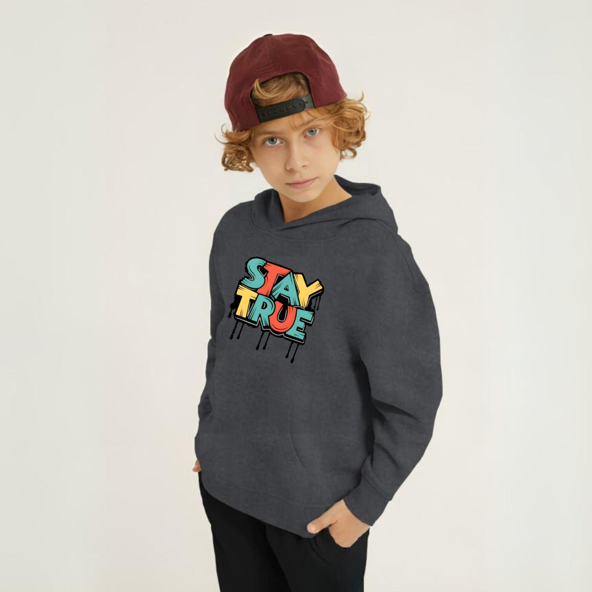 Kids Winter Hoodie Set | Stay True Printed
