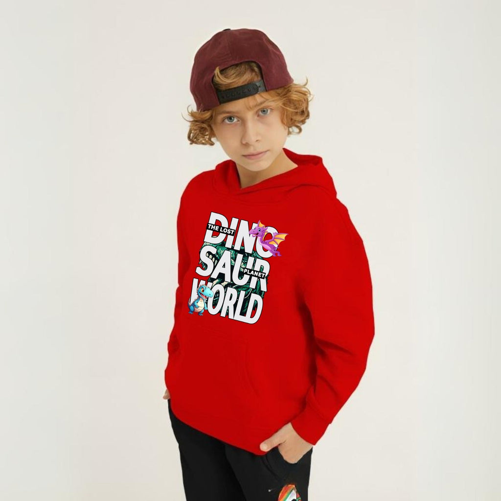 Kids Winter Hoodie Set | Dinosaur World Printed