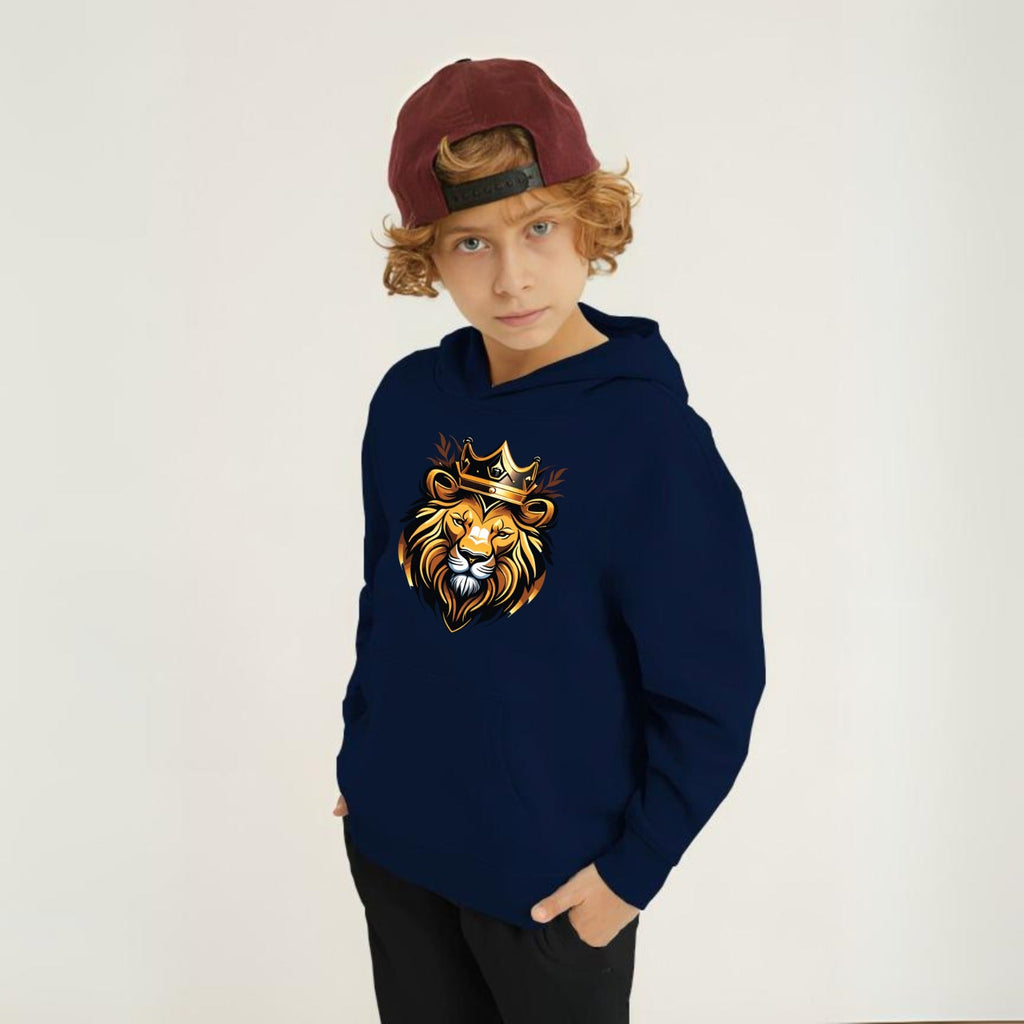 Kids Winter Hoodie Set | Golden Lion Printed