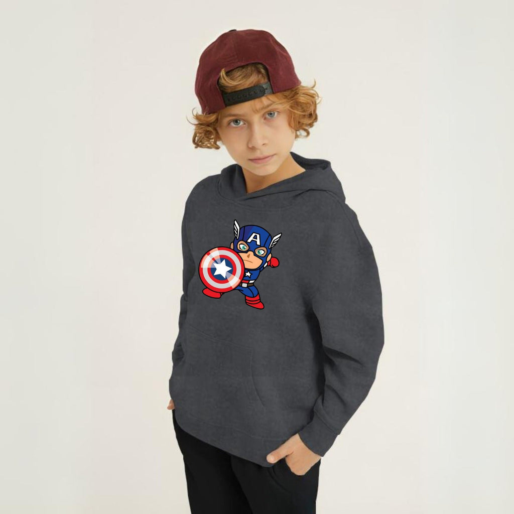 Kids Winter Hoodie Set | Captain America Printed