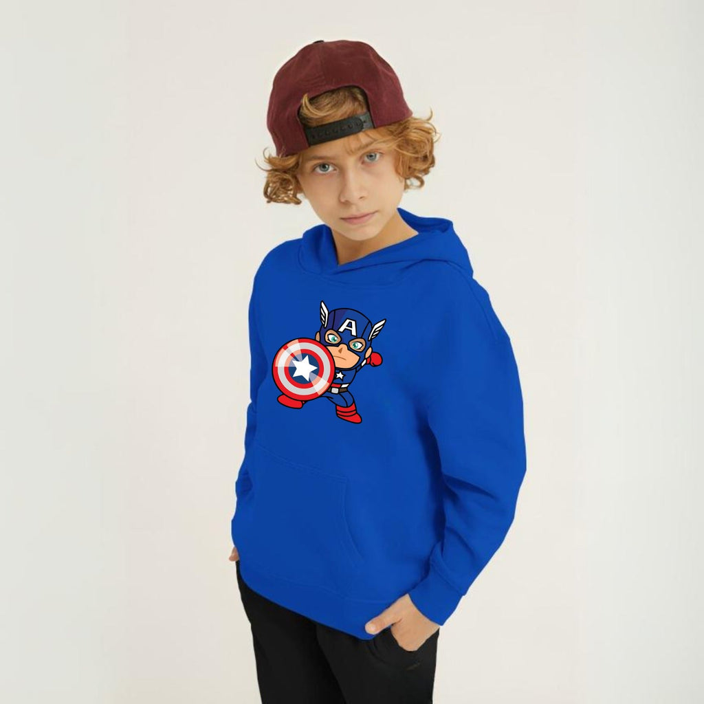 Kids Winter Hoodie Set | Captain America Printed