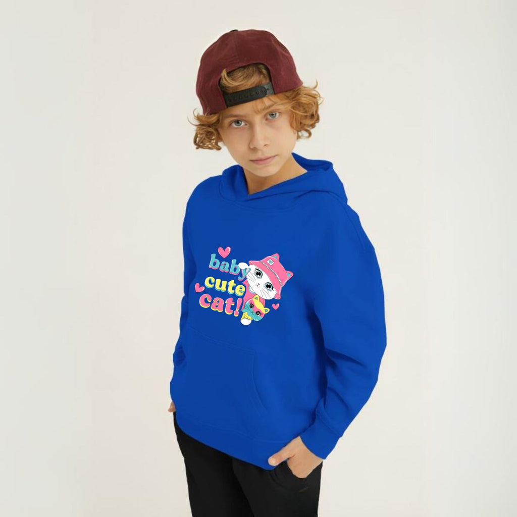 Kids Winter Hoodie Set | Baby Cute Cat Printed