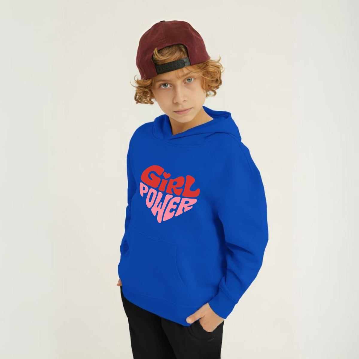 Kids Winter Hoodie Set | Girl Power Printed