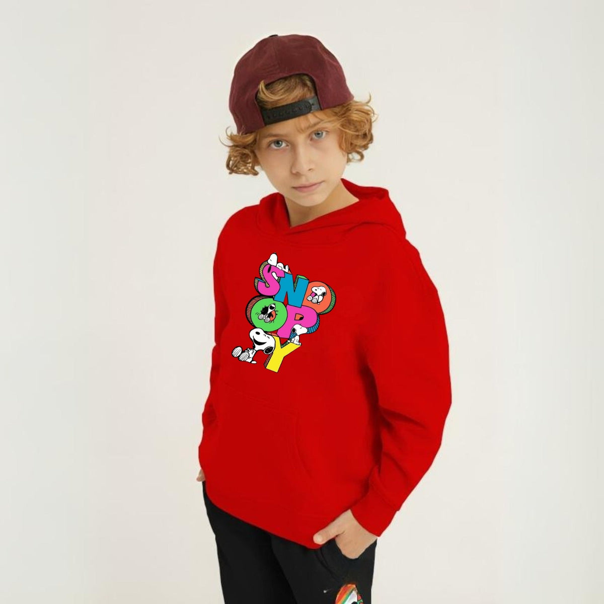 Kids Winter Hoodie Set | Snoopy Printed