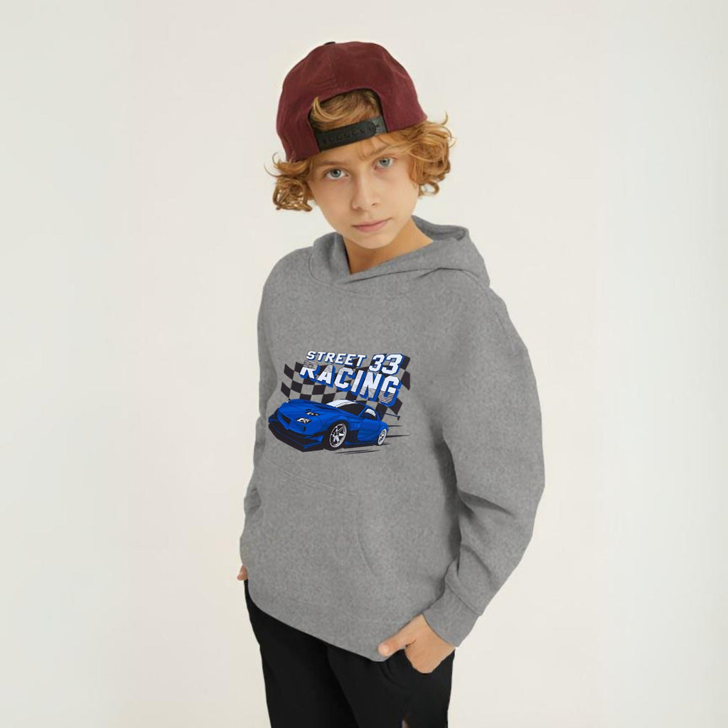 Kids Winter Hoodie Set | Street Racing Printed