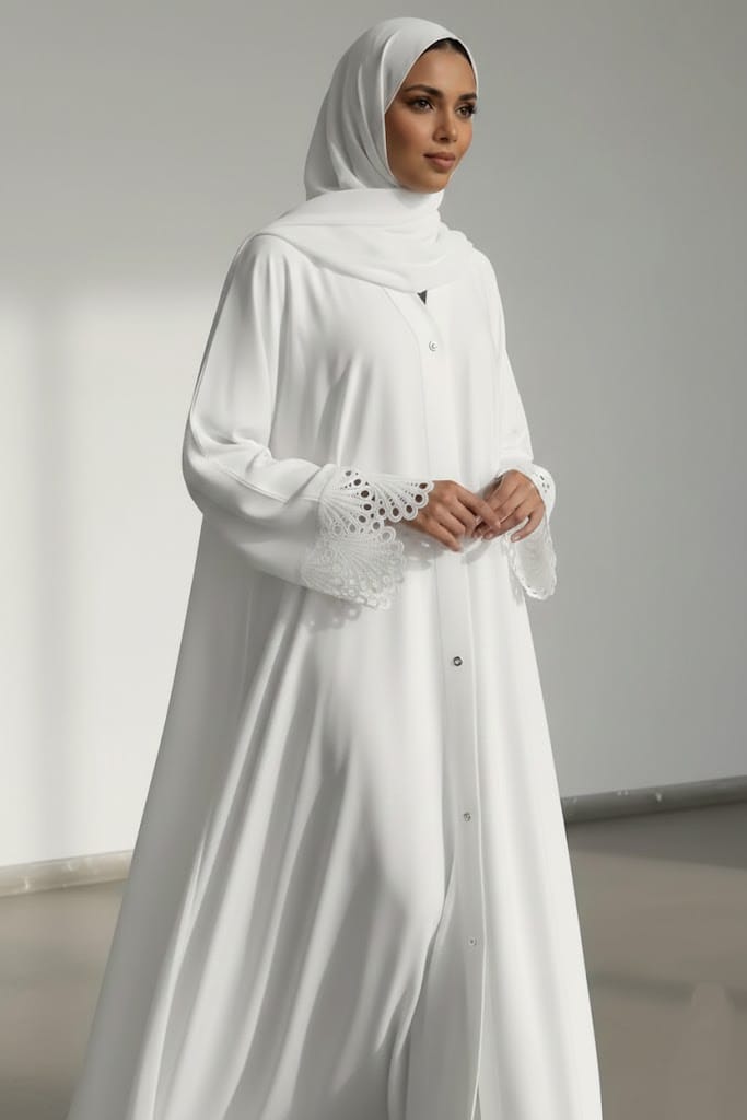 Ayra White Grace Abaya