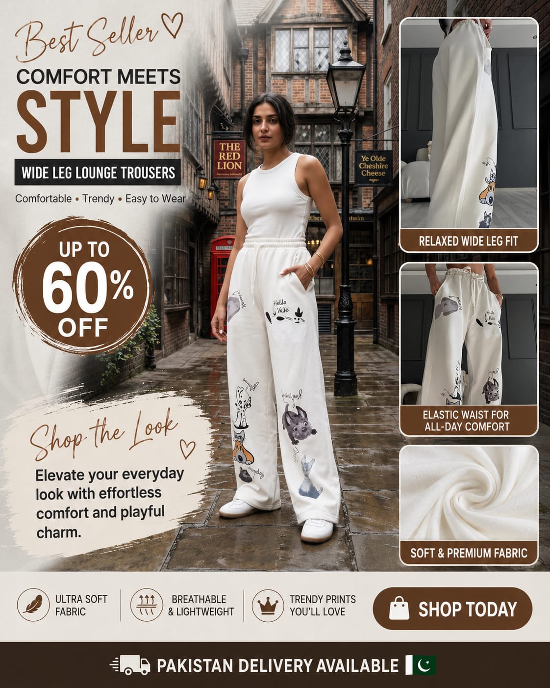 Cute Critter Loose / Baggy Style Lounge Trouser