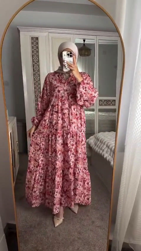 Floral Turkish Long Flair With Stoller
