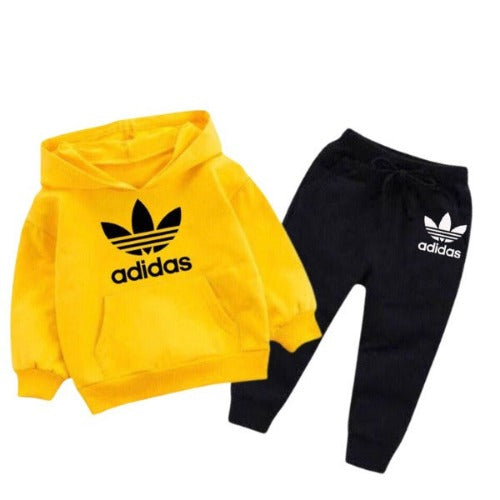 Kids Winter Hoodie Set | Adidas Printed