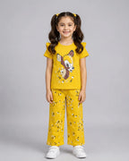 Yellow Bambi Printed Kids Co-Ord Set