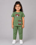 Kids Matching Set | Polo - Olive Green
