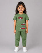 Kids Matching Set | Polo - Olive Green