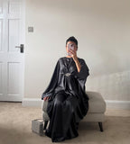 Emerald Silk Kaftan Gown