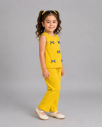 Yellow Bow Kids Sando Set