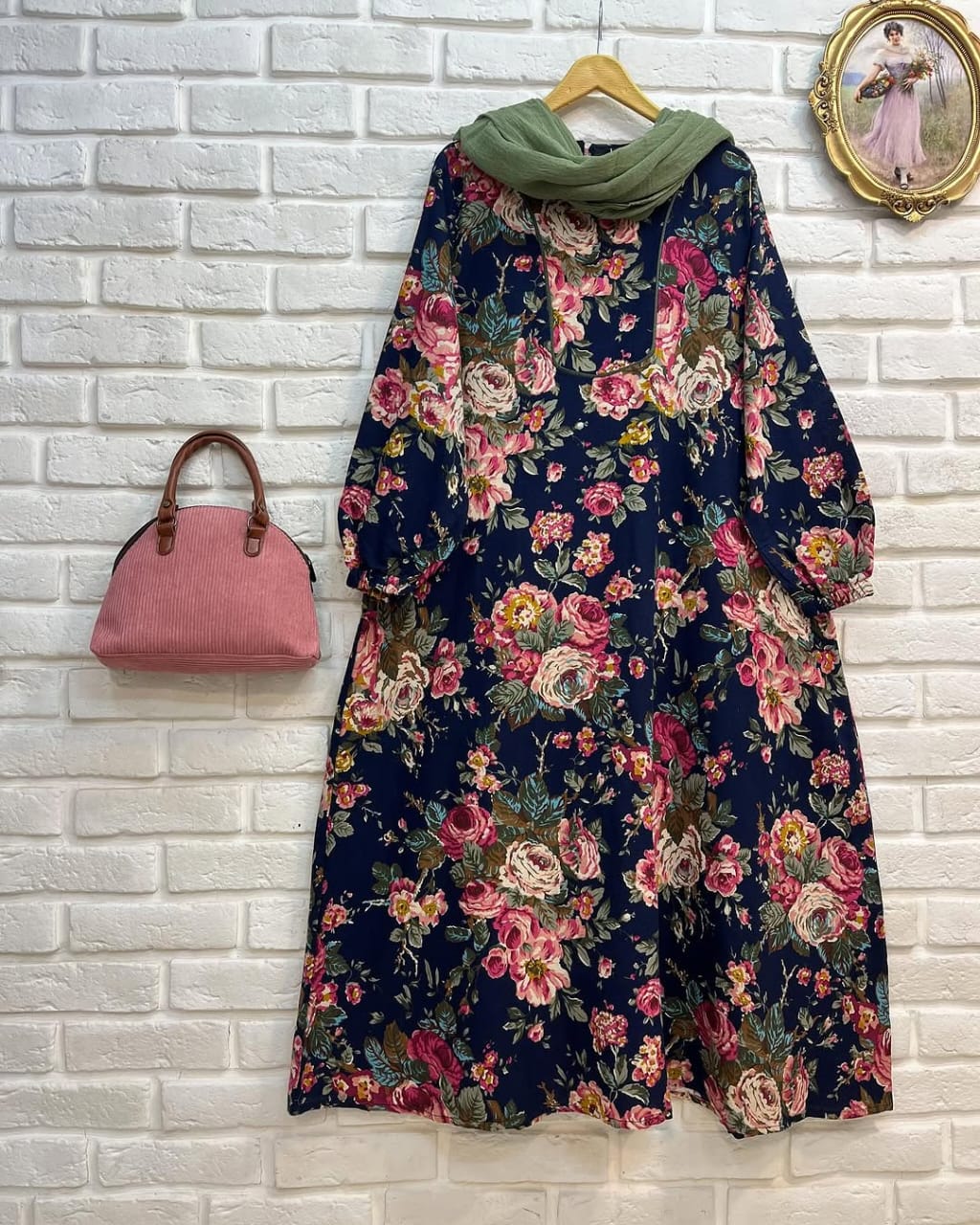 Elegant Long Printed lawn  Frock & duparta Trouser for Women