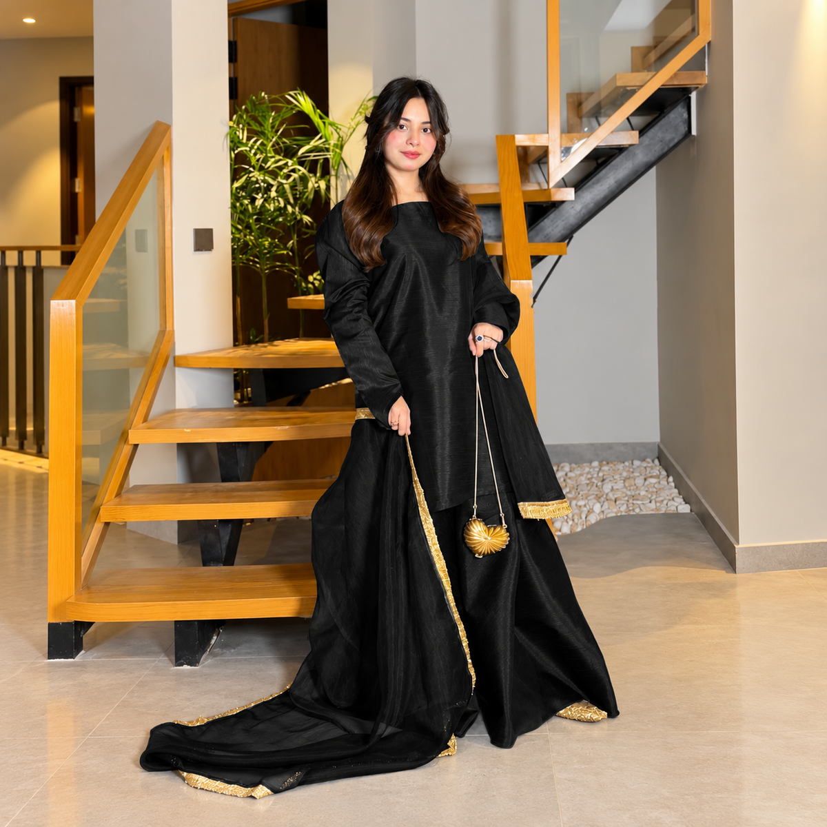 Women's Elegant 3 Piece Sharara Suit with Dupatta