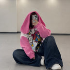 Pink Pop bunny style Hoodie