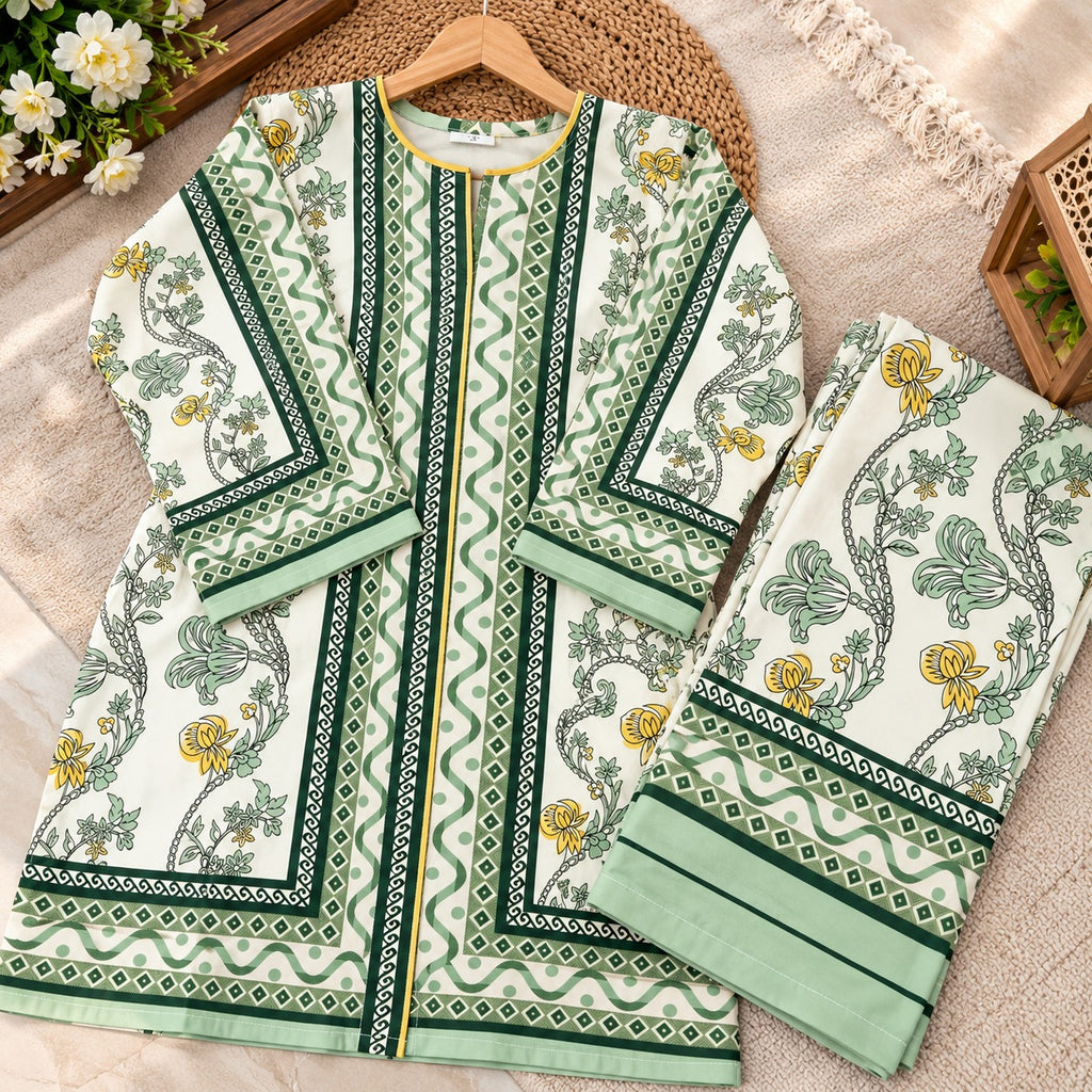 Emerald Garden Printed  2 Piece