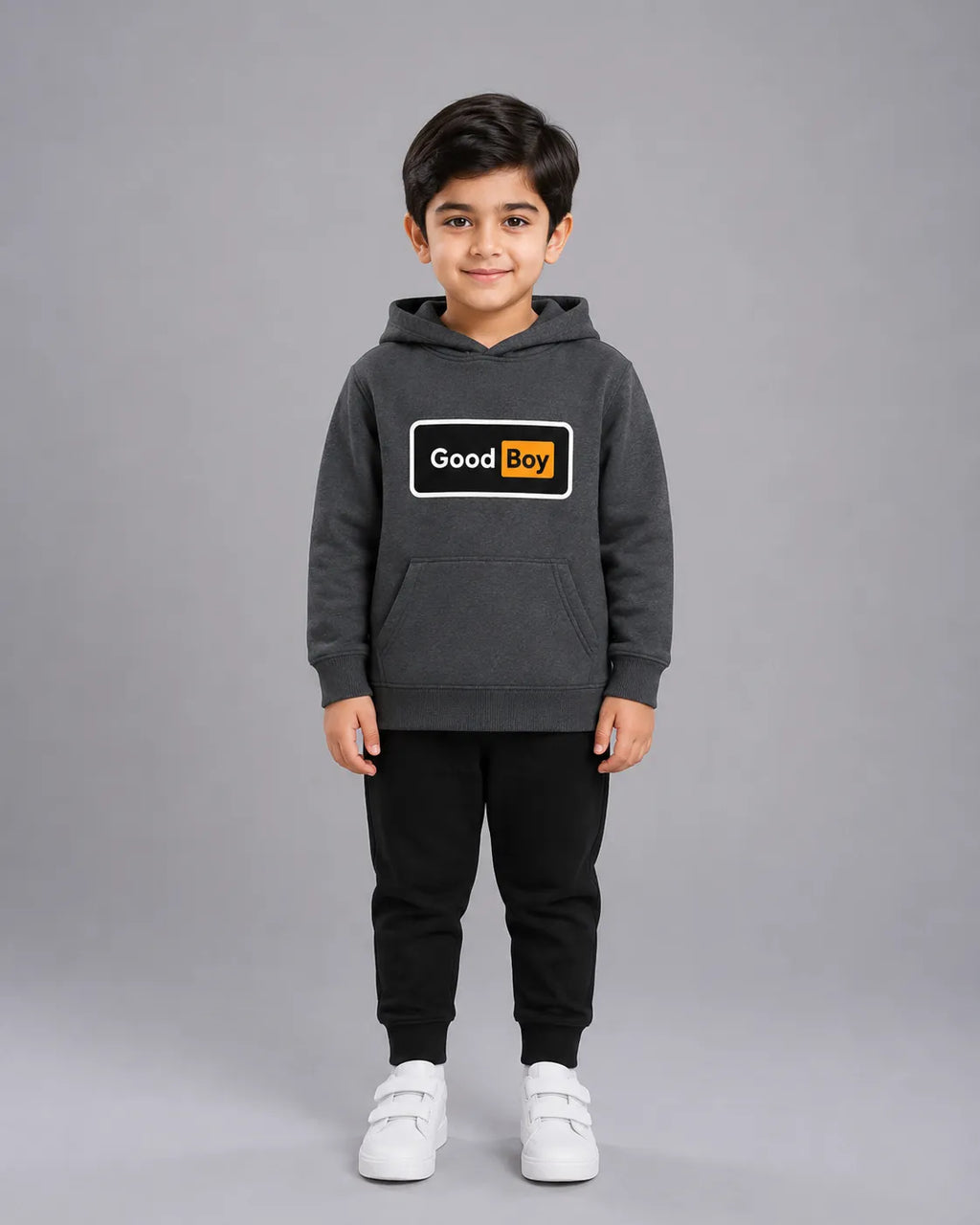 Kids Winter Hoodie Set | Good Boy Printed